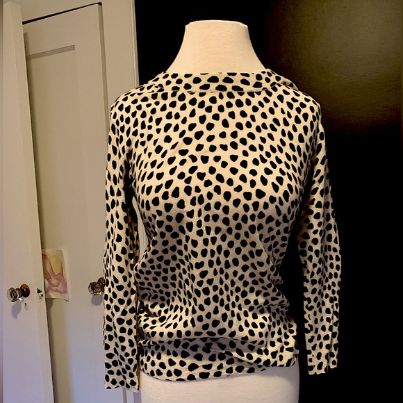 J.Crew merino wool animal spot top - Picture 2 of 4